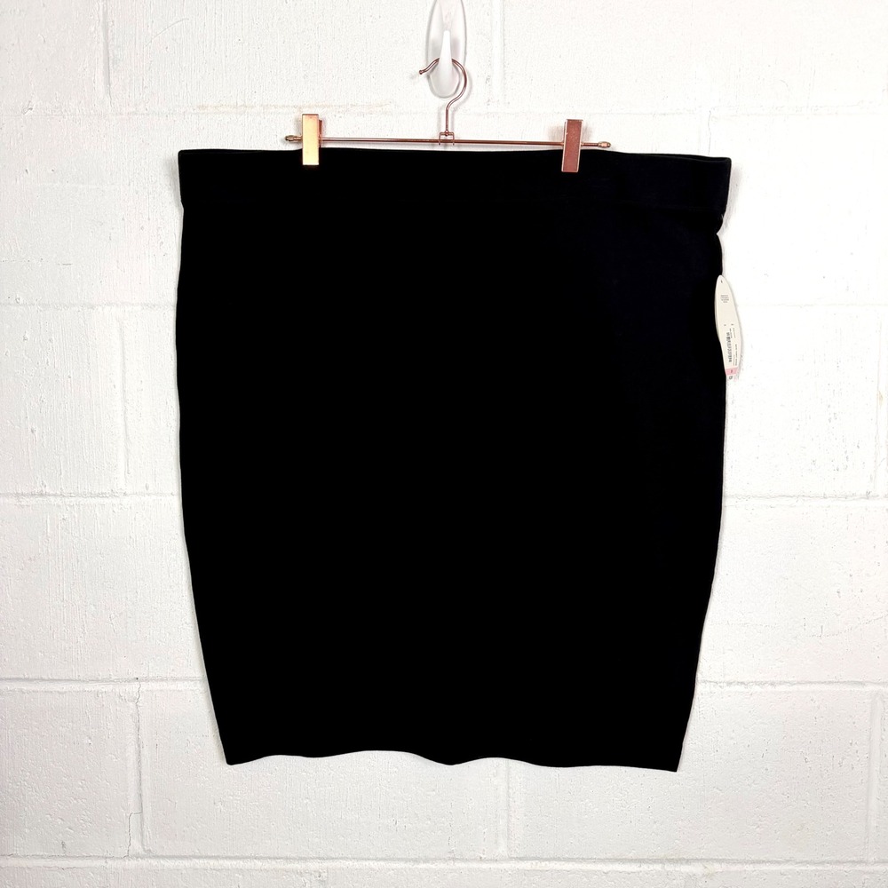 Boutique Plus NWT The Perfect Skirt Plus Size 3X Black Pencil Stretch Office